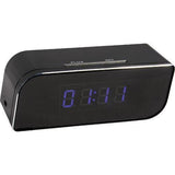 P2P WIFI Black Table Clock HD Hidden Camera