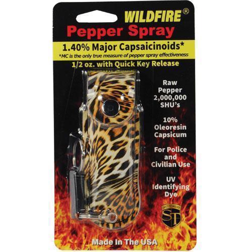 Wildfire 1.4% MC 1/2 oz Pepper Spray Leopard